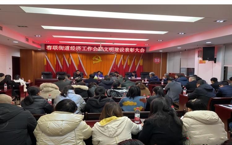 春联街道召开经济工作会暨文明建设表彰大会：城乡同兴  党群齐心  守正创新 为打造“活力春联，动力新区”而激情奋斗
