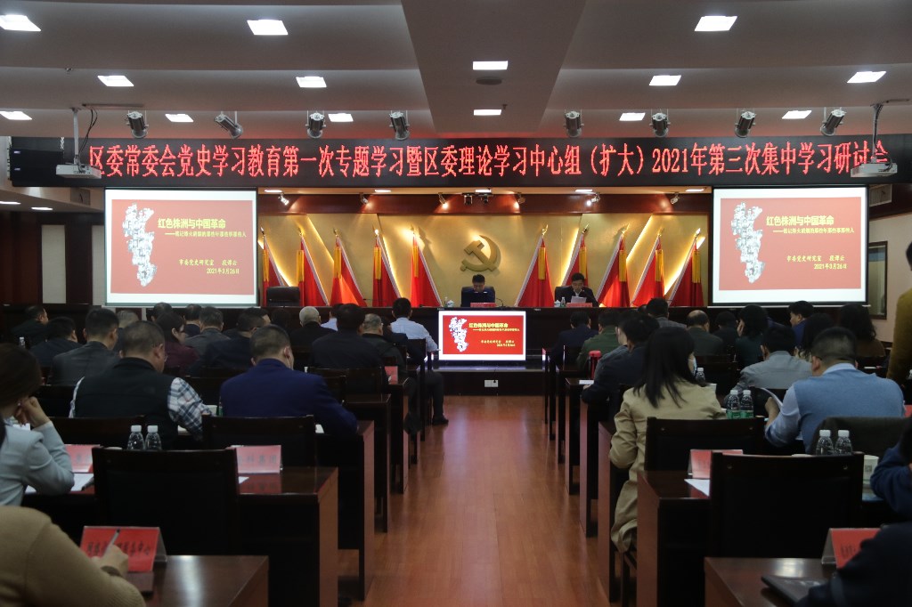 荷塘区召开区委常委会党史学习教育第一次专题学习暨区委理论学习中心组2021年第三次集中（扩大）学习研讨会