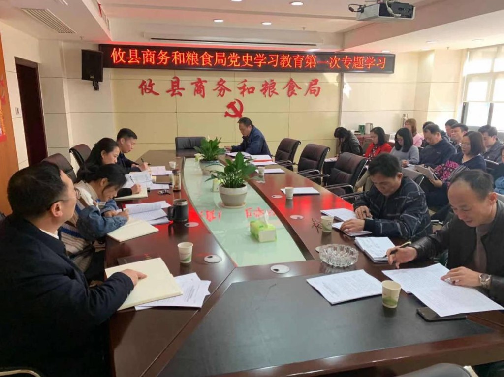 攸县商务和粮食局理论学习中心组 开展党史学习教育第一次专题学习