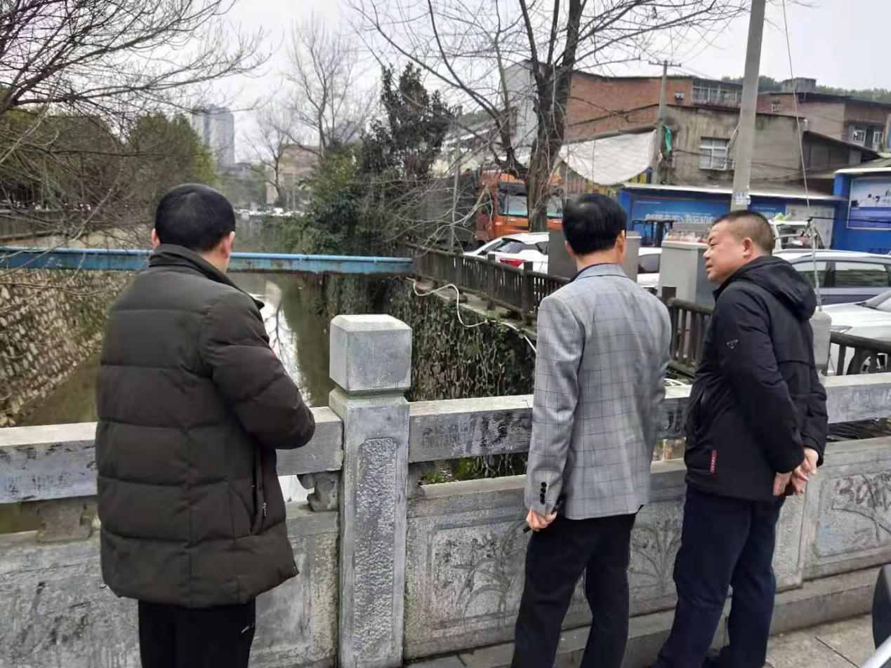 株洲市生态环境局荷塘分局查看部分黑臭水体整治效果