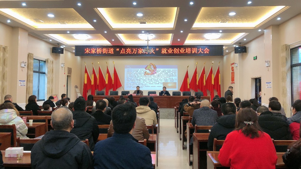 宋家桥街道开展“点亮万家灯火”就业培训大会