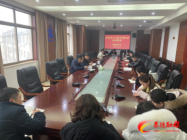 各级各部门迅速学习传达全县三级干部会议精神