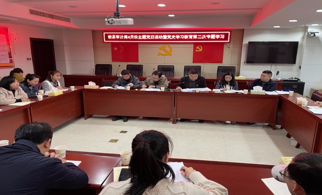 攸县审计局开展 2021年4月份主题党日活动暨党史学习 教育第二次专题学习