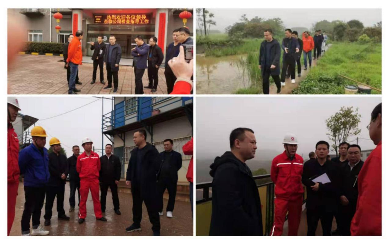 荷塘区委书记邬凌云赴中材水泥现场督导交办件办理