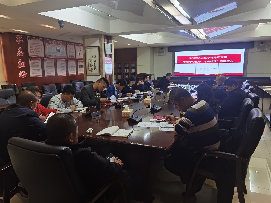 学党史 悟初心 践使命——天元区水利局党支部开展党史学习教育第一次专题学习