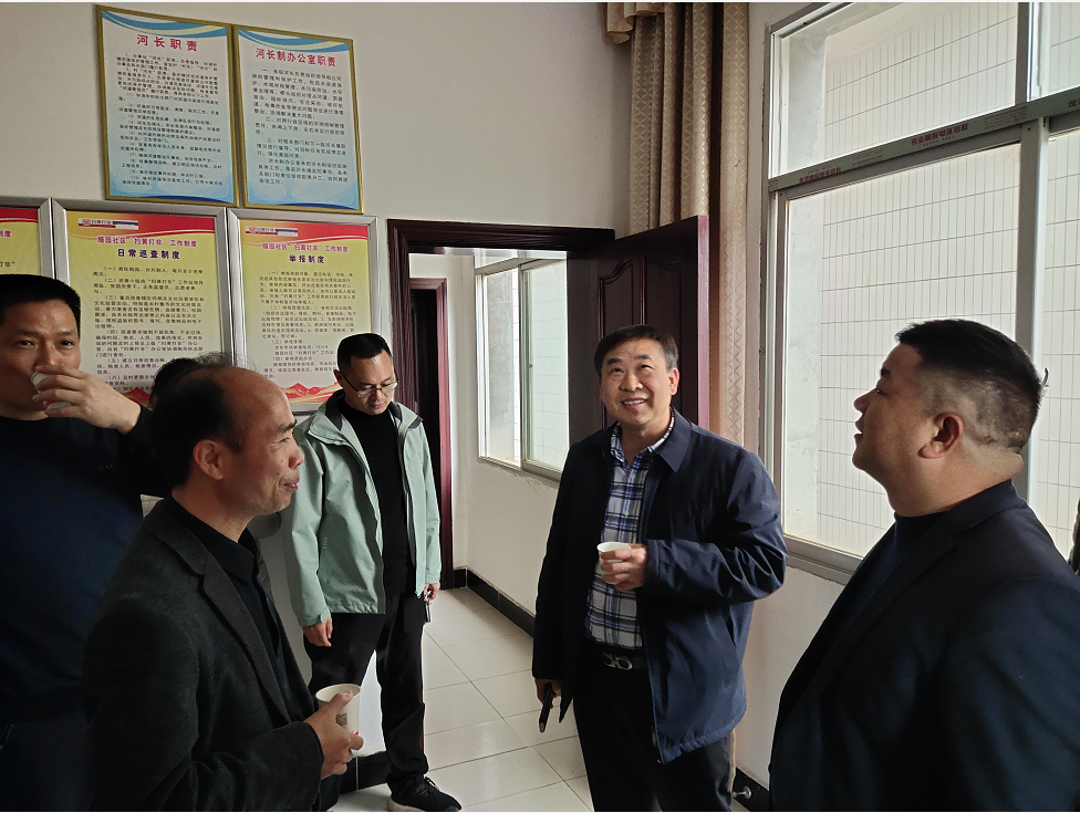 市河长办来茶考核一季度河长制工作