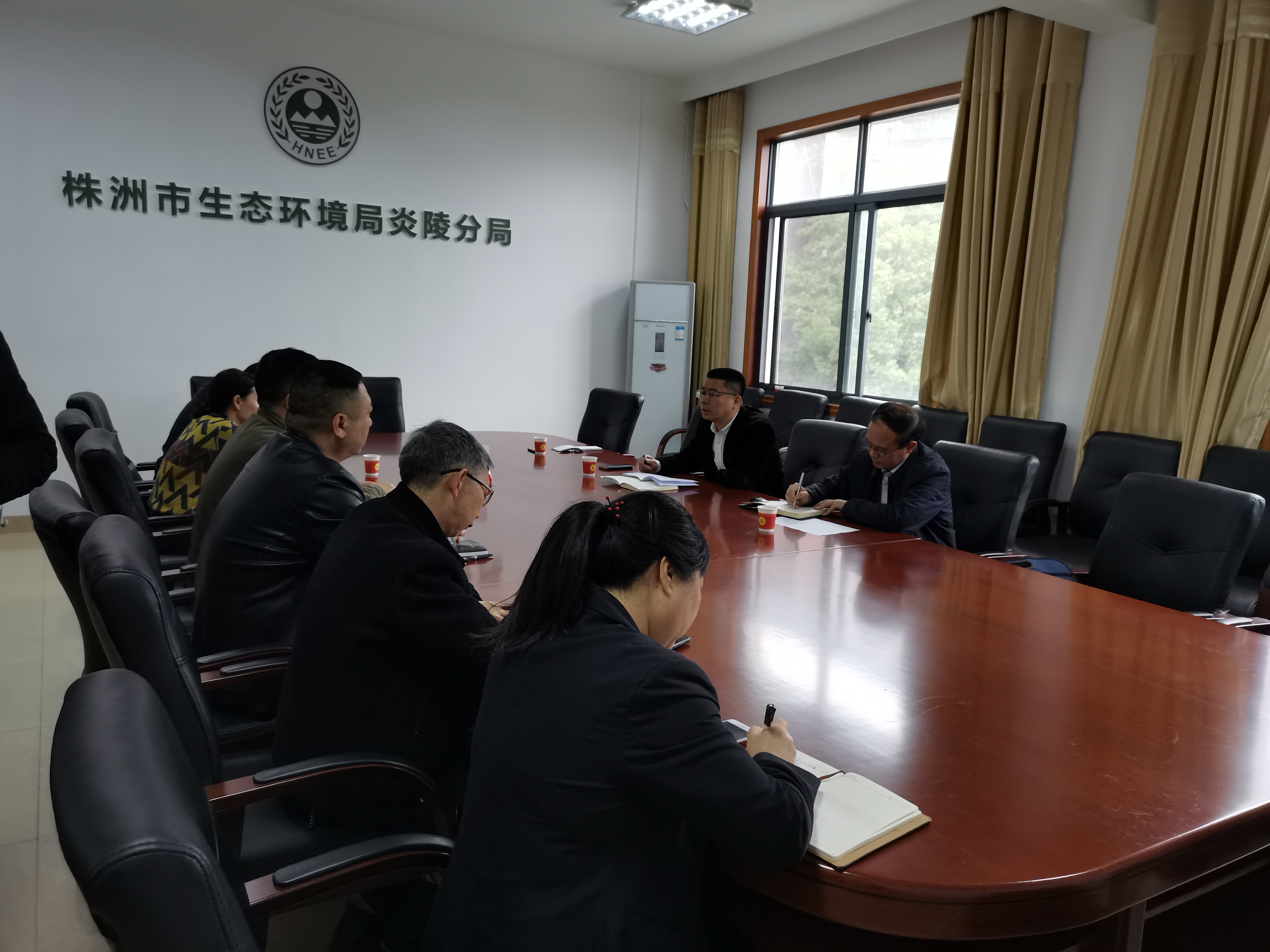 株洲市生态环境局局长彭小中来炎督促指导工作