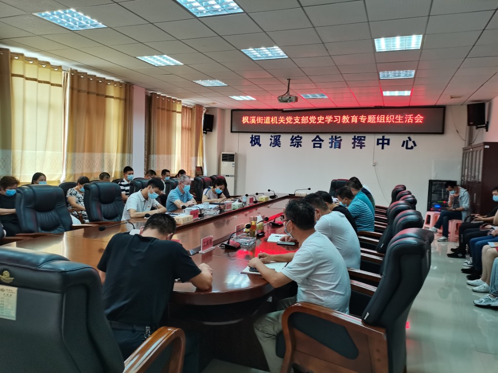 枫溪街道机关党支部组织召开党史学习教育专题组织生活会