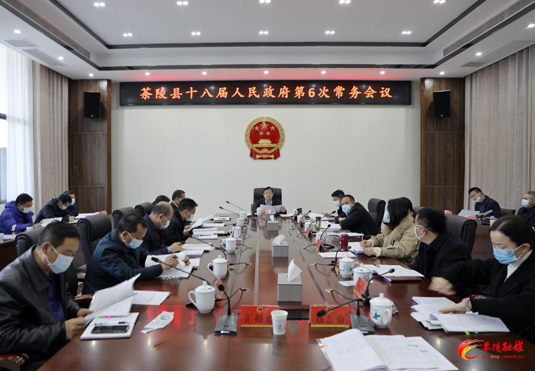 杨红兵主持召开县十八届人民政府第6次常务会议