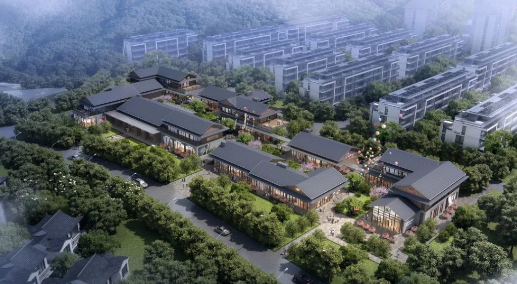 中核云峰湖健康谷展示中心封顶