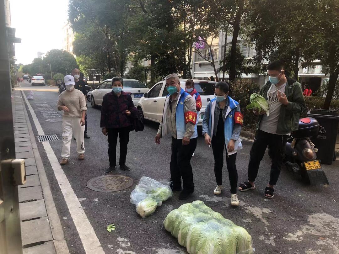 湘潭爱心人士为栗雨社区捐赠2吨蔬菜