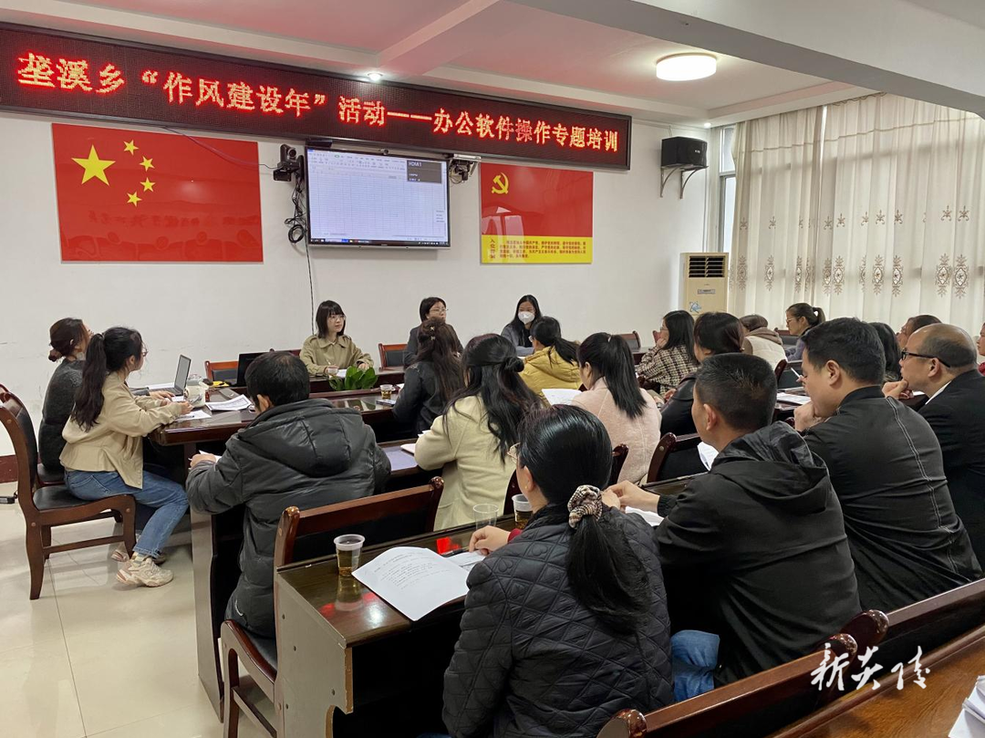 垄溪乡开展办公软件操作专题培训