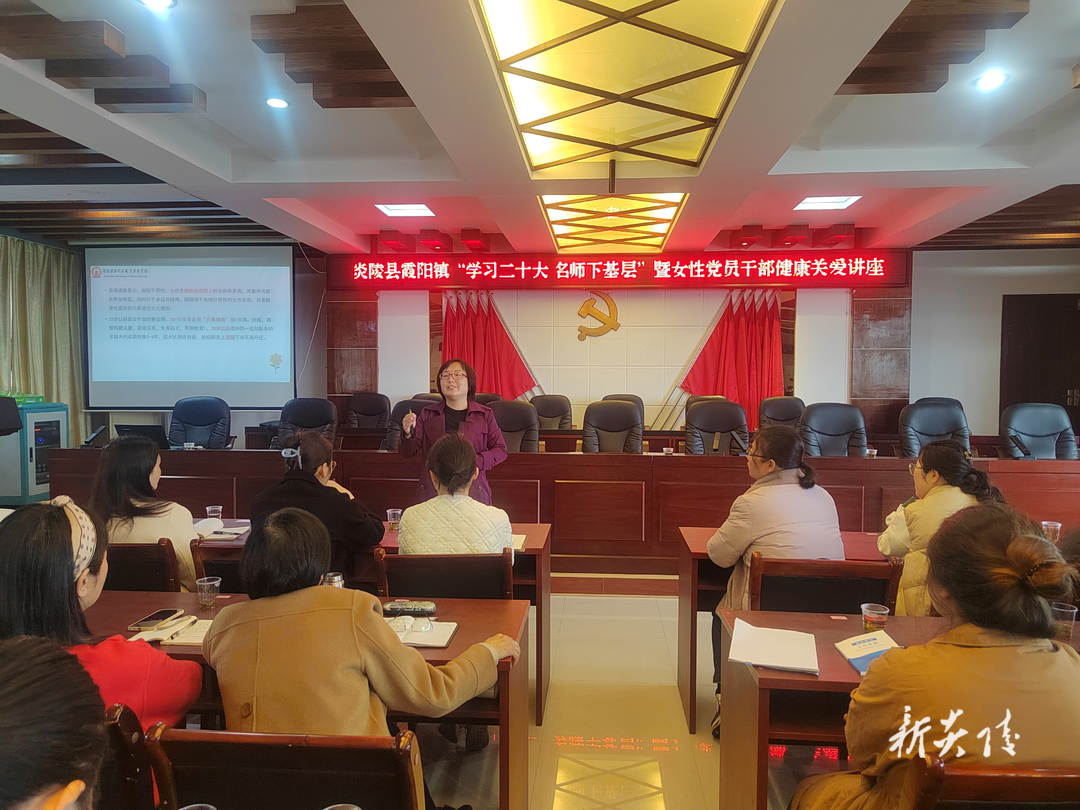 霞阳镇开展“学习二十大 名师下基层”暨女性党员干部健康关爱讲座