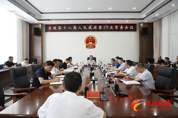 杨红兵主持召开茶陵县十八届人民政府第29次常务会议