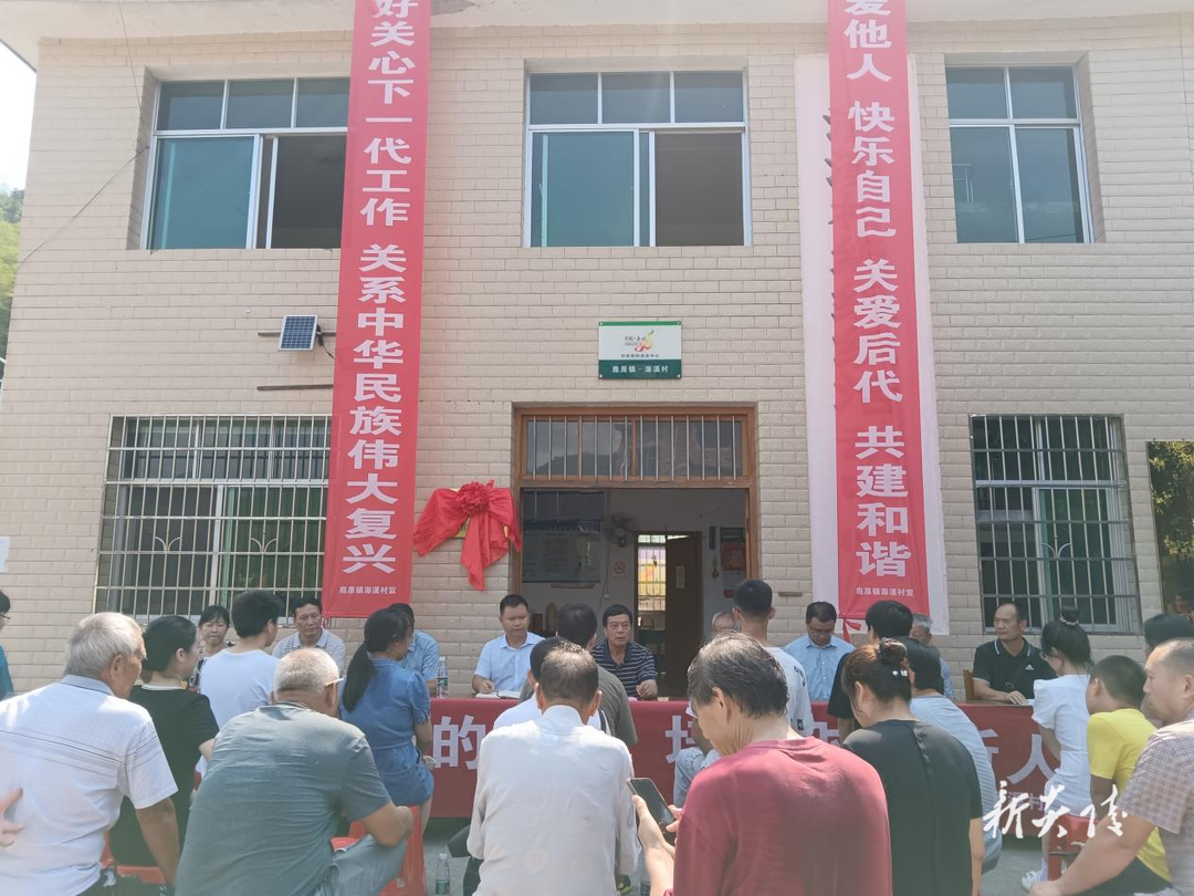 鹿原镇澎溪村举行关心下一代工作委员会揭牌仪式
