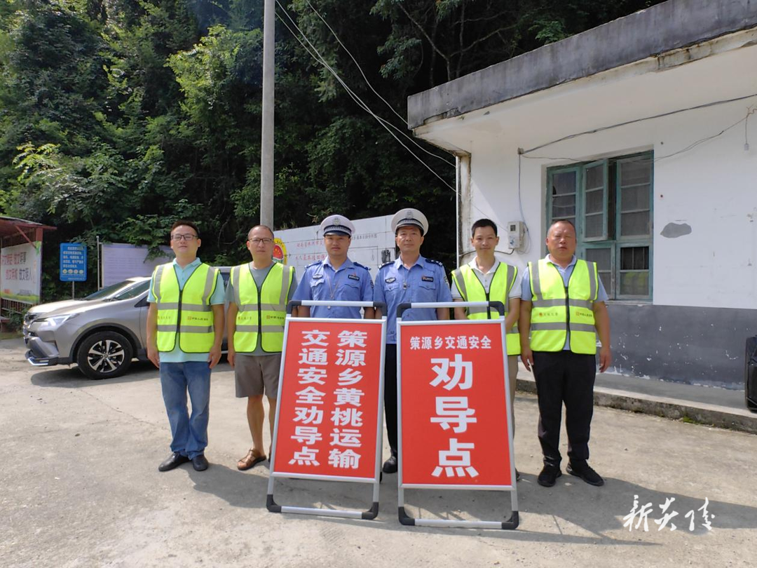 各乡镇开展黄桃季交通安全劝导专项行动