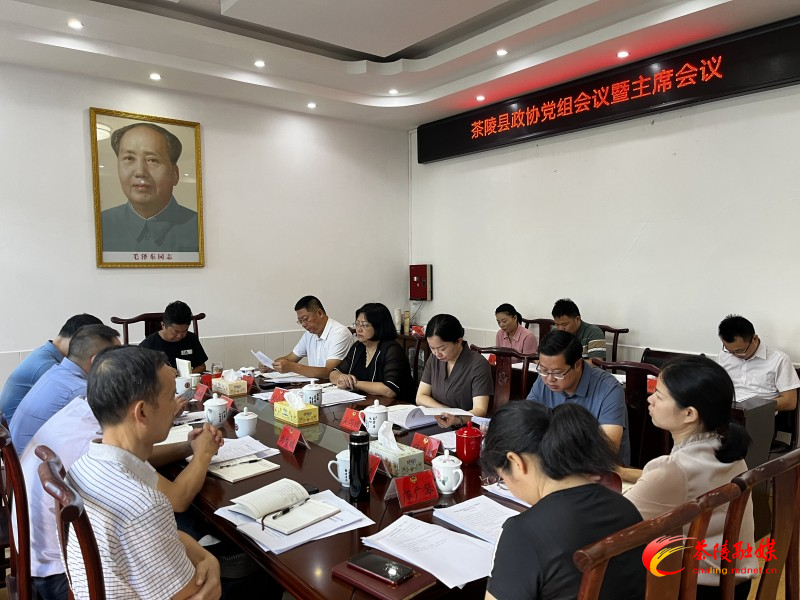 茶陵县政协党组会议暨主席会议召开