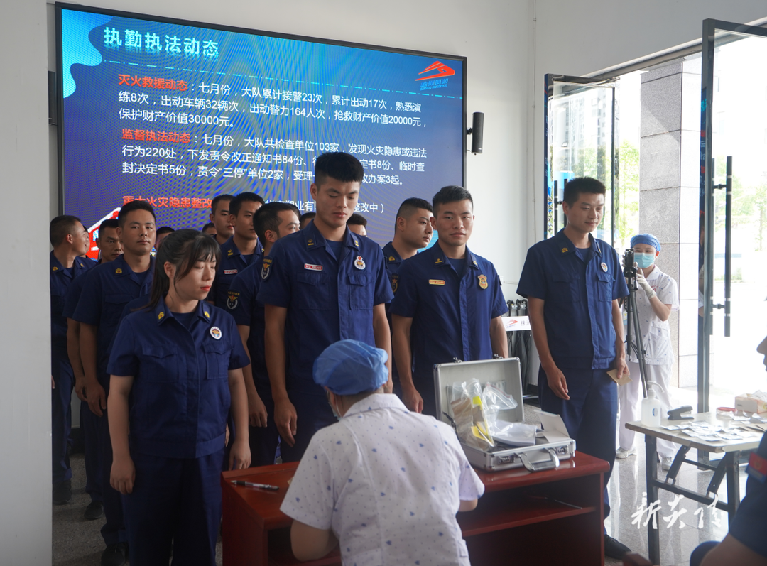 县消防救援大队组织全体人员开展毛发毒品检测