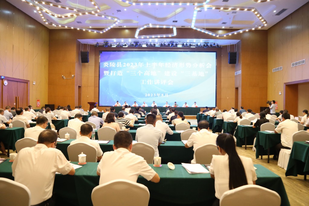 炎陵县2023年上半年经济形势分析会暨打造“三个高地”、建设“三基地”工作讲评会召开 尹朝晖夏胜利出席