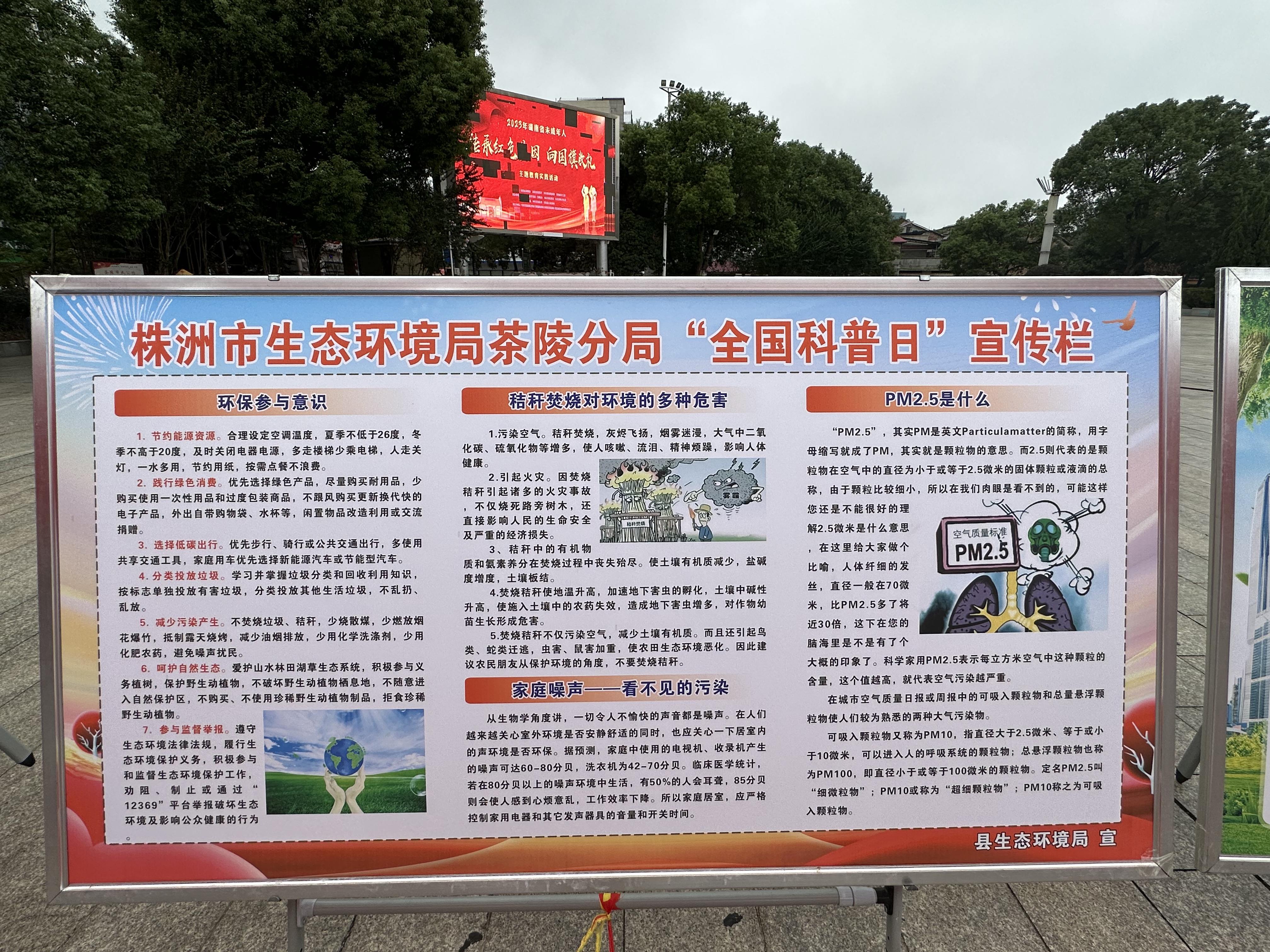 株洲市生态环境局茶陵分局开展"全国科普日"宣传活动