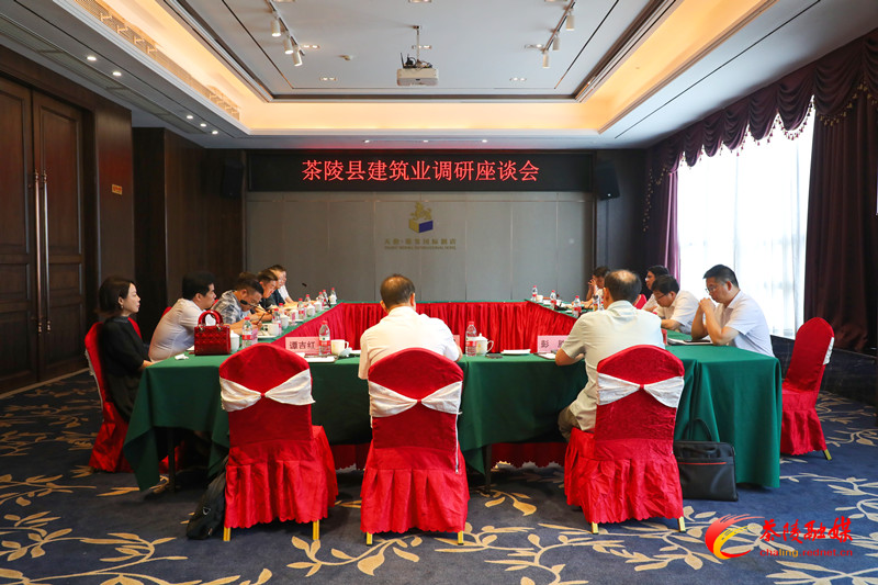 邓元连主持召开茶陵县建筑业调研座谈会