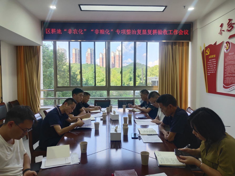 芦淞区召开耕地“非粮化”专项整治复垦复耕验收工作会议