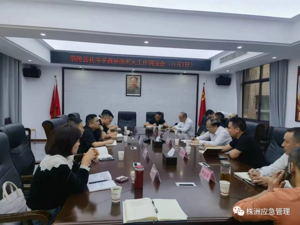 刘文清调度茶陵秋冬季森林防灭火工作