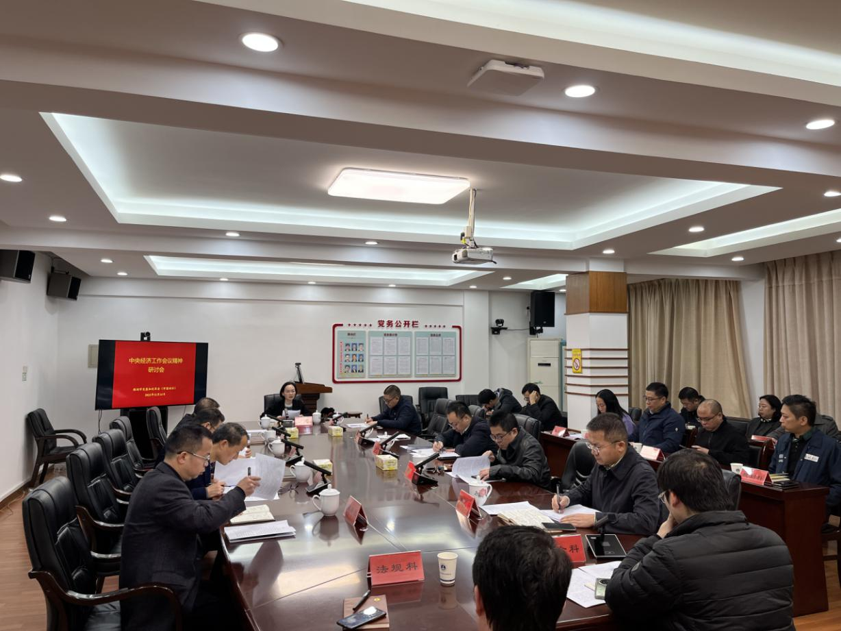 市发改委召开中央经济工作会议精神学习与工作研讨会