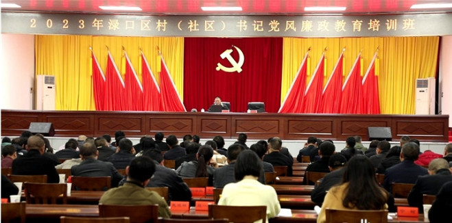 渌口区举办村（社区）书记党风廉政教育培训班