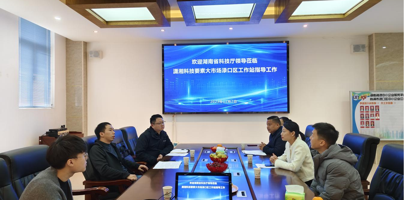 省科技厅专家组考察潇湘科技要素大市场渌口区工作站
