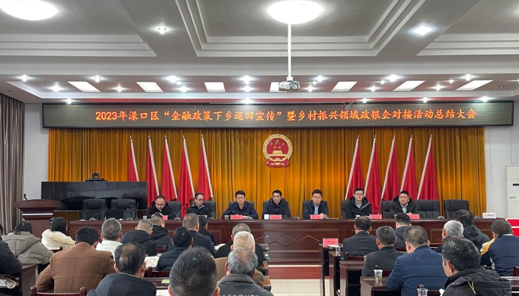 渌口区召开“金融政策下乡巡回宣传”暨乡村振兴领域政银企对接活动总结大会
