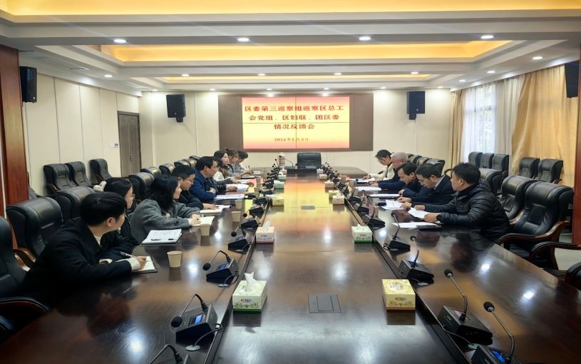 区委第三巡察组召开巡察区总工会党组情况反馈会议