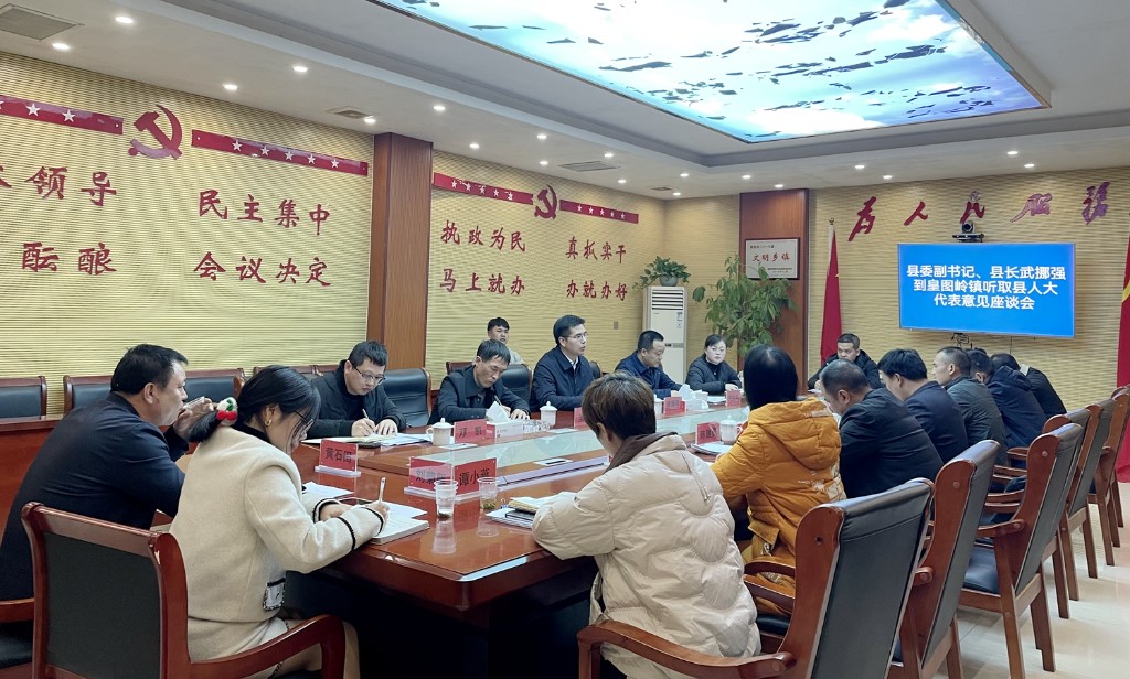 县委副书记、县长武挪强赴皇图岭镇听取县人大代表意见建议