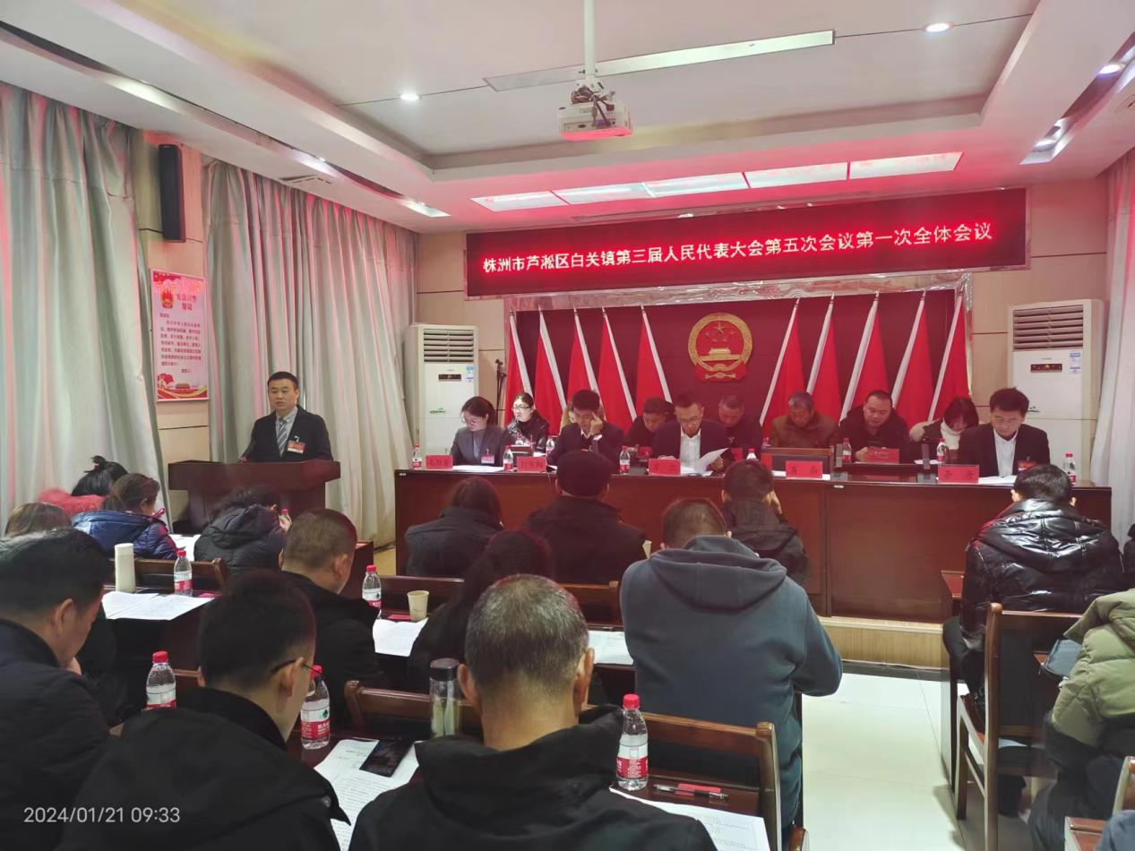 芦淞区白关镇镇第三届人民代表大会第五次会议召开