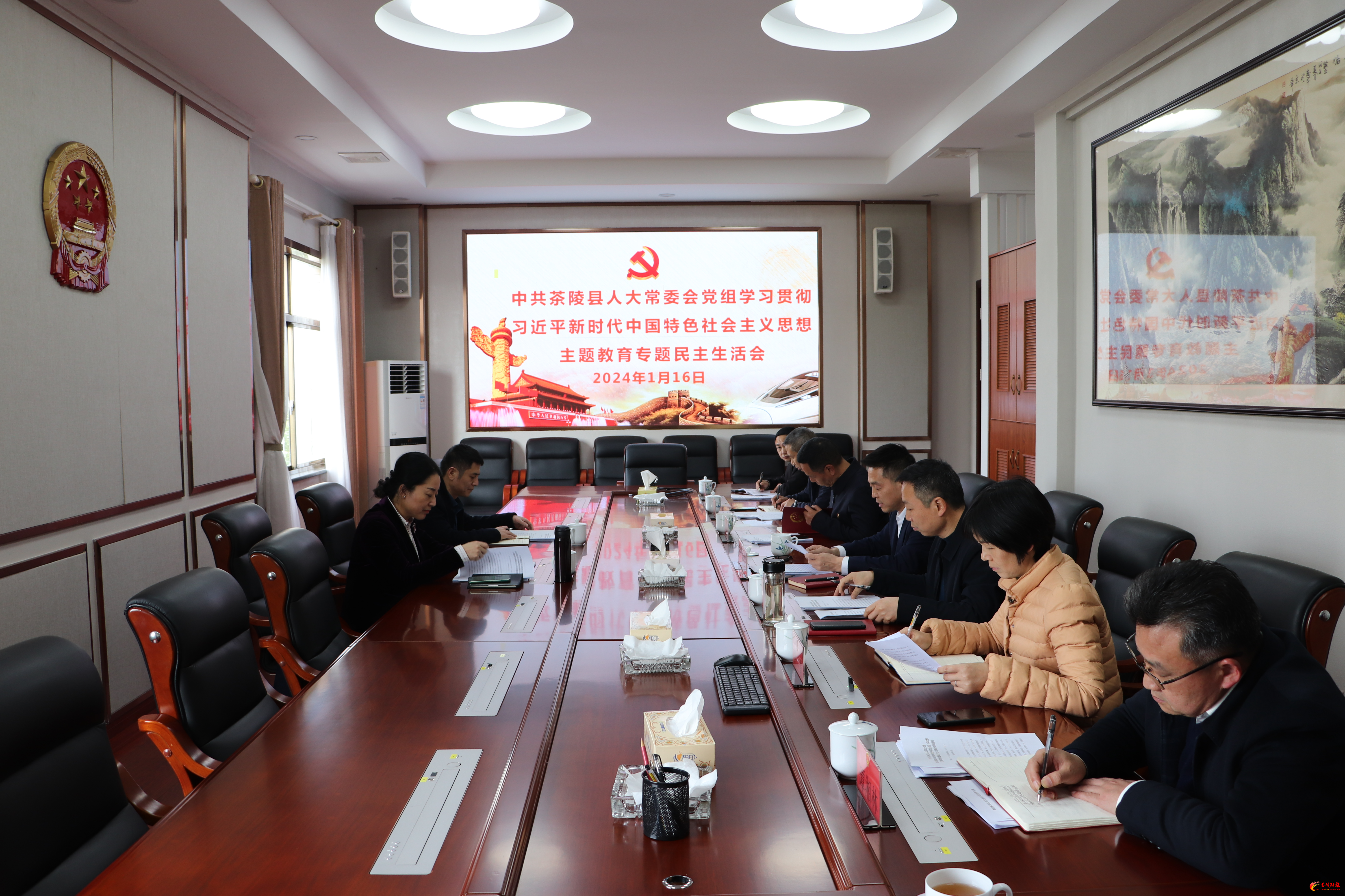 茶陵县人大常委会党组召开主题教育专题民主生活会