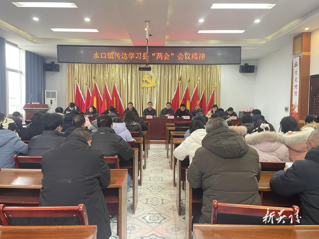 水口镇组织传达县“两会”会议精神