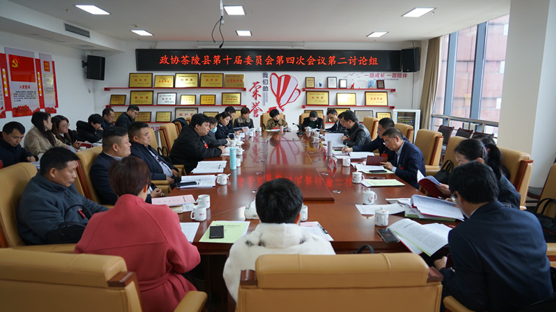 政协茶陵县第十届委员会第四次会议：开展分联组第一次讨论 刘晓伟等领导参加讨论