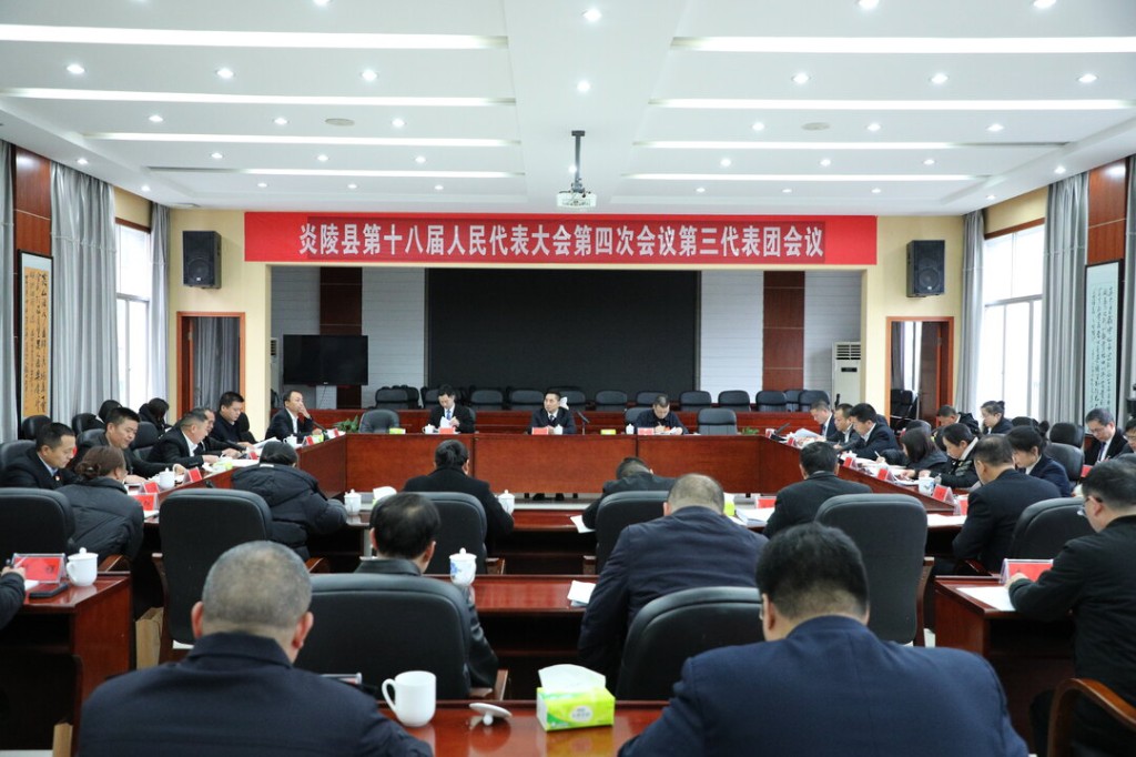 县十八届人大四次会议各代表团召开会议审议政府工作报告 尹朝晖夏胜利陈黎明参加