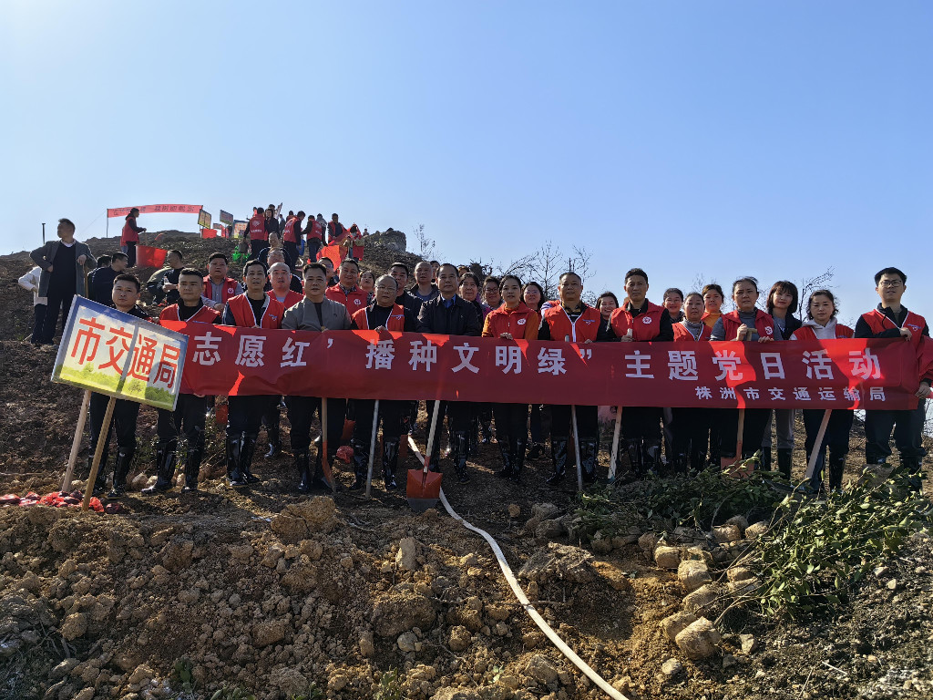 志愿红播种文明绿 株洲市交通运输局组织开展义务植树活动