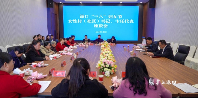 渌口区召开“三八”妇女节女性村（社区）书记代表座谈会