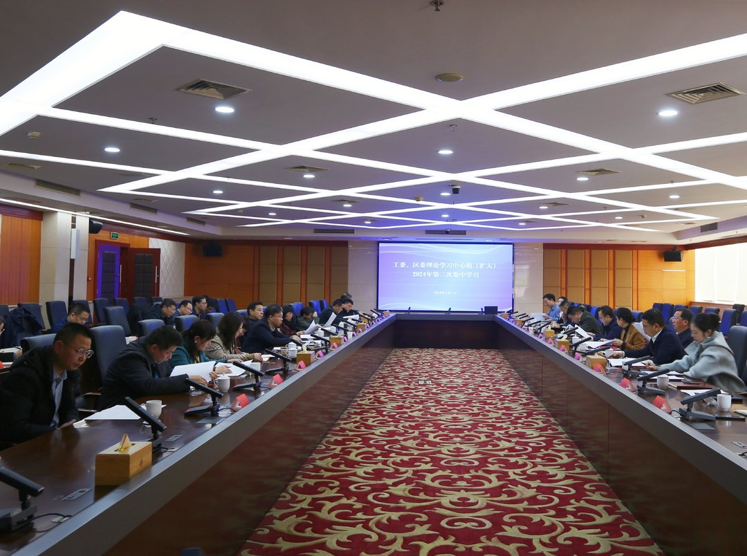工委、区委理论学习中心组（扩大）举行2024年第三次集体学习