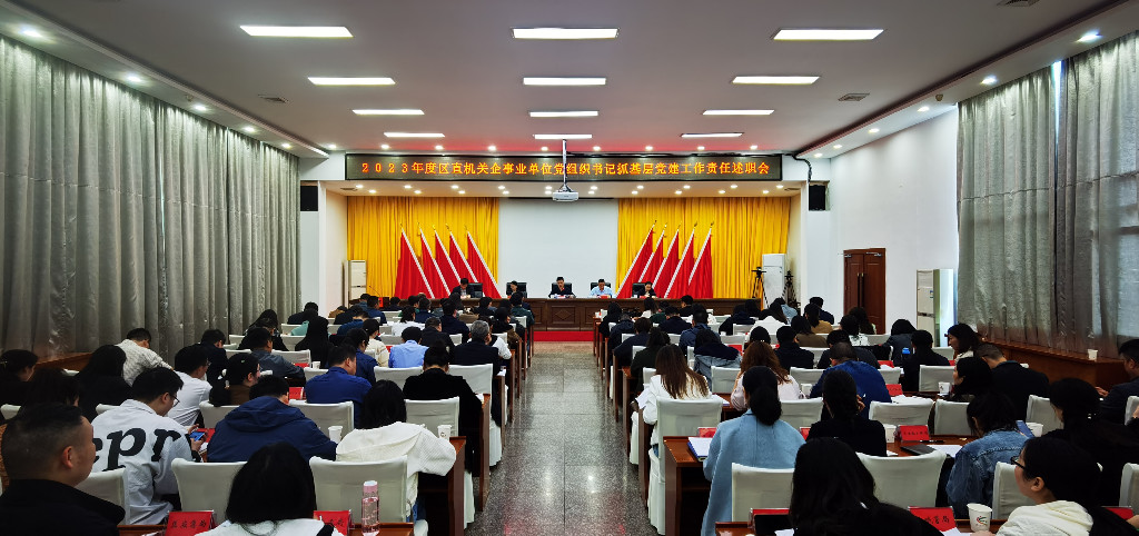 渌口区召开2023年度区直机关企事业单位党组织书记履行基层党建工作责任述职评议暨机关党建业务培训会议