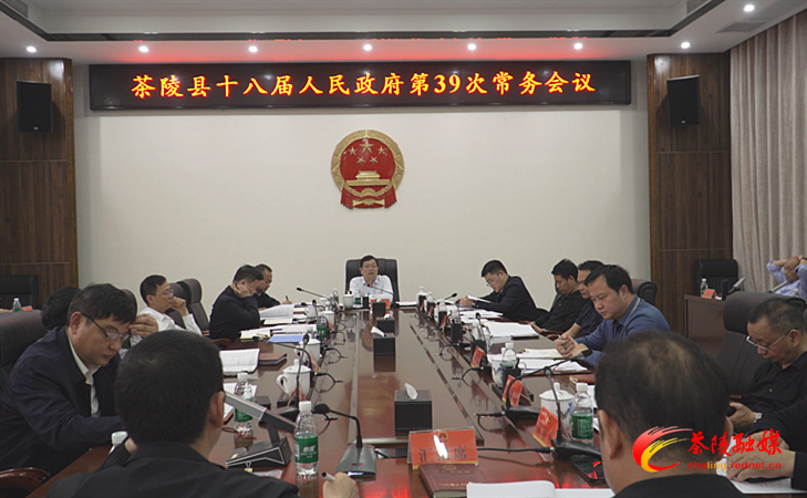 杨红兵主持召开茶陵县十八届人民政府第39次常务会议