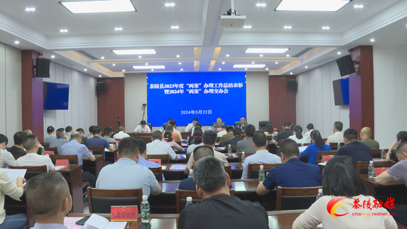 茶陵县2023年度“两案”办理工作总结表彰暨2024年“两案”办理交办会召开