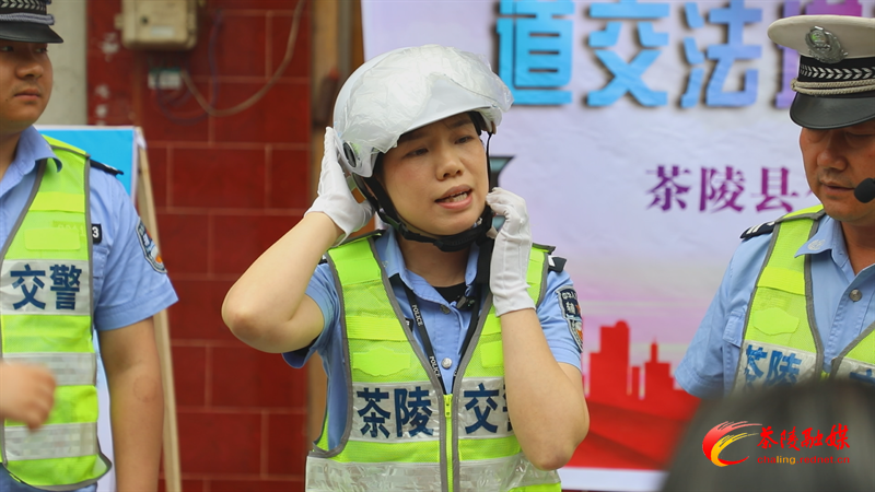【护航犀城交警在线】茶陵交警开展《道路交通安全法》20周年主题宣传活动