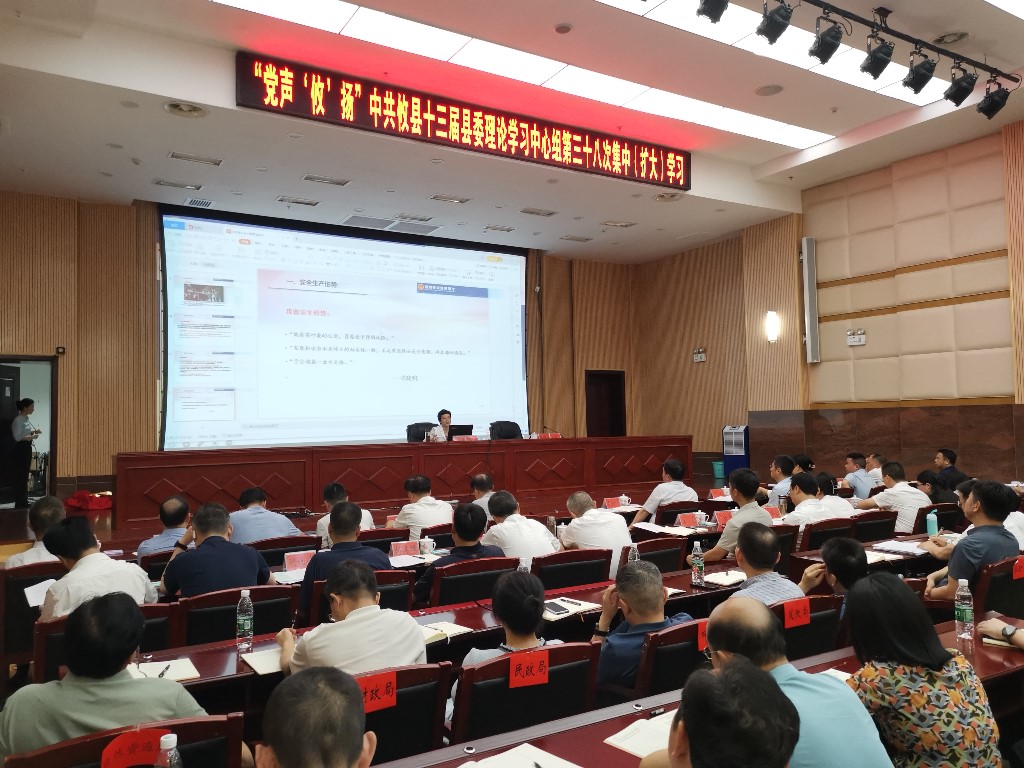 县委理论学习中心组开展第三十八次集中（扩大）学习