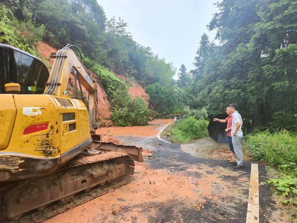 枫林镇：闻“汛”而动 雨中出击
