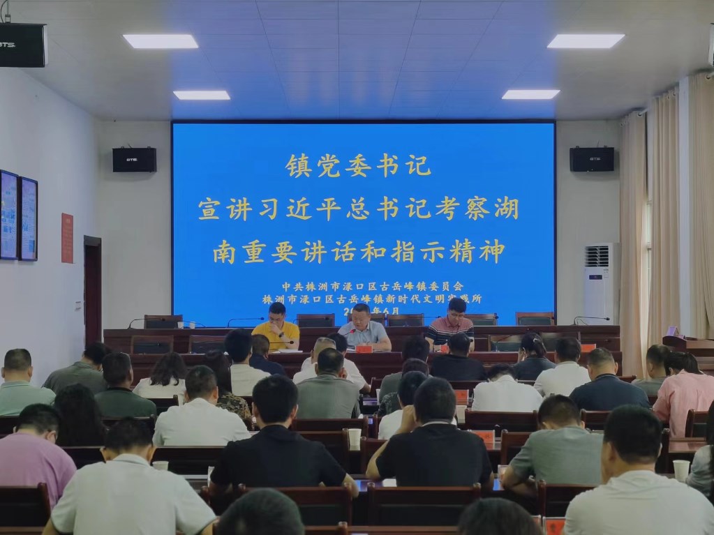 上党课、学思想、强意识、促振兴——古岳峰镇党委书记宣讲习近平总书记考察湖南重要讲话和指示精神