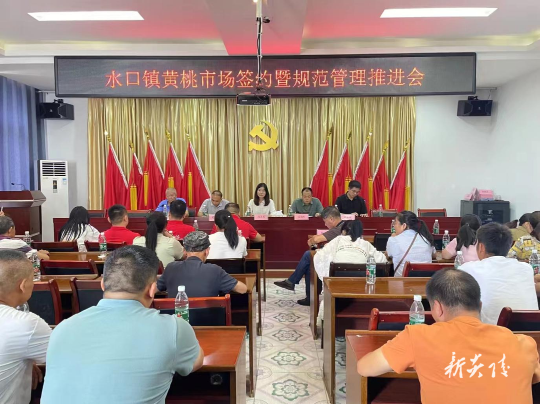 水口镇：签约促规范管理 齐心助黄桃销售