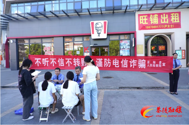 茶陵县人民检察院开展防范电信网络诈骗宣传活动